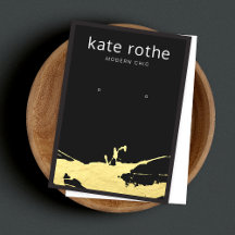 黒金ゴールドモダンスパッタ耳掛け表示カード