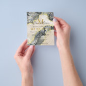 黒金ゴールドモダン水色アルコールインク チラシ (手)