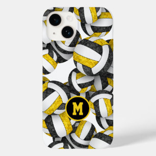 黒金ゴールドモノグラムのバレーボール Case-Mate iPhone 14ケース