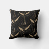 黒金ゴールドユーカリ植物枕 クッション (裏面)