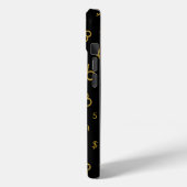 黒金ゴールドラグジュアリー番号通貨記号パターン Case-Mate iPhoneケース (裏面 / 左)