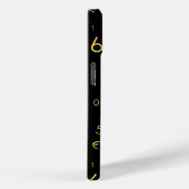 黒金ゴールドラグジュアリー番号通貨記号パターン Case-Mate iPhoneケース (裏面 / 右)