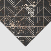 黒金ゴールドレトロアールデコ幾何（ばちゃばちゃ）跳ねる 薄葉紙 (詳細)