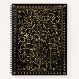 黒金ゴールドヴィンテージ華美金ゴールド ノートブック