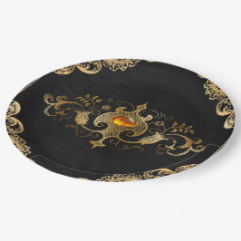 黒金ゴールドヴィンテージ華美金ゴールド ペーパープレート