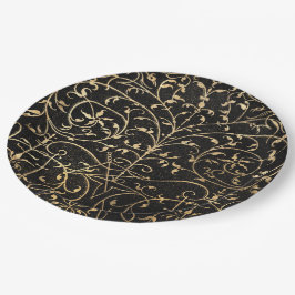 黒金ゴールドヴィンテージ華美金ゴールド ペーパープレート