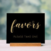 黒金ゴールド一つ結婚式の引き出物 アクリルサイン (ニュートラル)