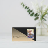 黒金ゴールド卒業写真カードの挿入 コーリングカード (スタンド正面)