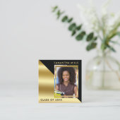 黒金ゴールド卒業写真カードの挿入 コーリングカード (スタンド正面)