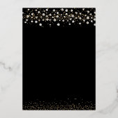 黒金ゴールド卒業帽卒業用箔侵入物 箔招待状 (裏面)