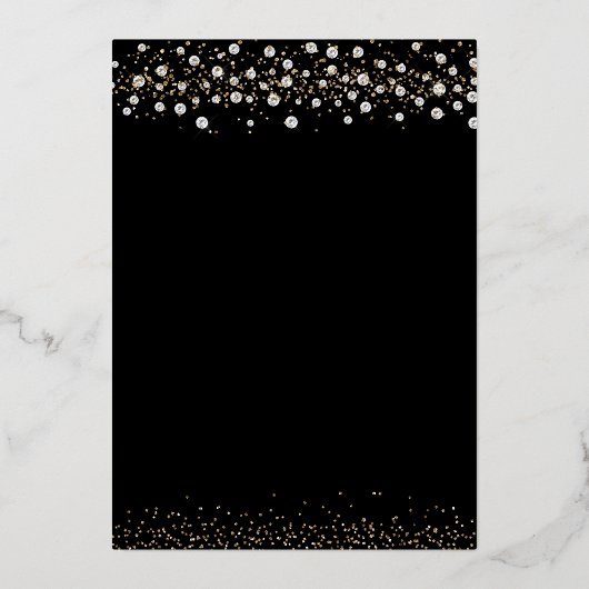 黒金ゴールド卒業帽卒業用箔侵入物 箔招待状 (裏面)