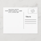 黒金ゴールド卒業幹パーティー インビテーションポストカード (裏面)