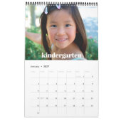 黒金ゴールド卒業K-12フォトコラージュ15ヶ月 カレンダー (1月 2027)