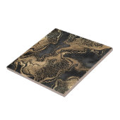 黒金ゴールド大理石かわいらし タイル (側面)