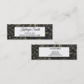 黒金ゴールド大理石の卒業式の挿入名刺 コーリングカード (正面/裏面)