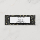 黒金ゴールド大理石の卒業式の挿入名刺 コーリングカード (裏面)