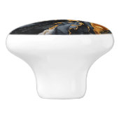 黒金ゴールド大理石アルコールインク抽象芸術 セラミックノブ (側面)