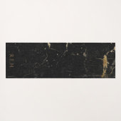 黒金ゴールド大理石パターンOMヨガパーソナライズされたマット ヨガマット (裏面(横))