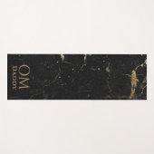黒金ゴールド大理石パターンOMヨガパーソナライズされたマット ヨガマット (正面(横))