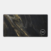 黒金ゴールド大理石プロフェッショナルデスクマットマウスパッド デスクマット (正面)