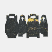 黒金ゴールド大理石3文字モノグラムアールデコ フェイバーボックス (折り畳みなし)