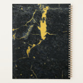 黒金ゴールド大理石3文字モノグラムアールデコ プランナー手帳 (裏面)