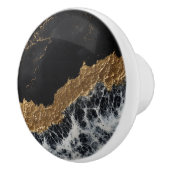 黒金ゴールド大理石 セラミックノブ (右)