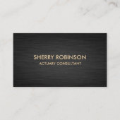 黒金ゴールド大理石 |ダークメタリックブラシ 名刺 (正面)