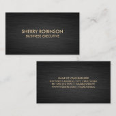 黒金ゴールド大理石 |ダークメタリックブラシ 名刺