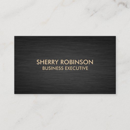 黒金ゴールド大理石 |ダークメタリックブラシ 名刺