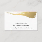 黒金ゴールド大理石 |ブラシ金ゴールド |ルクス 名刺 (裏面)