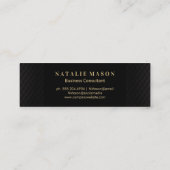 黒金ゴールド大理石 |モノグラクラシックム スキニー名刺 (裏面)