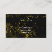 黒金ゴールド大理石 名刺 (裏面)