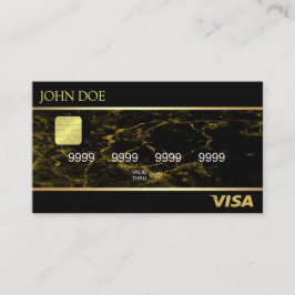 黒金ゴールド大理石 名刺