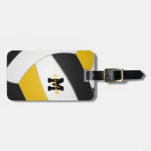 黒金ゴールド女子チームのギフト ラゲッジタグ (正面横)