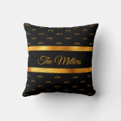 黒金ゴールド対モノグラムパタエレガントーン クッション (裏面)