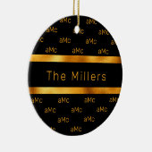 黒金ゴールド対モノグラムパタエレガントーン セラミックオーナメント (右)