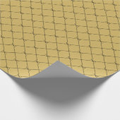 黒金ゴールド幾何シンプル弓パターン ラッピングペーパー (角)