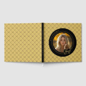 黒金ゴールド弓エレガント写真モダングラード ゲストブック (全面)