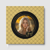 黒金ゴールド弓エレガント写真モダングラード ゲストブック (正面)