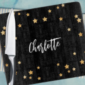 黒金ゴールド星エレガント名 カッティングボード