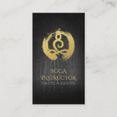 黒金ゴールド書道ヨガ瞑想禅シンボル 名刺 (正面)