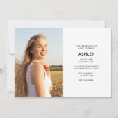 黒金ゴールド書道台本大学院写真パーティー 招待状 (裏面)