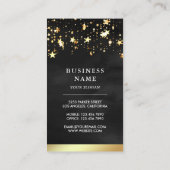 黒金ゴールド水カラフル色果汁ガラス 名刺 (裏面)