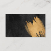 黒金ゴールド水彩ブラシストローク 名刺 (裏面)