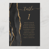 黒金ゴールド瑪瑙5x7結婚暗いテーブル番号 (裏面)