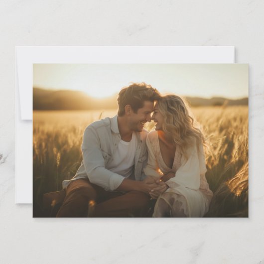 黒金ゴールド白クラシックモノグラムクレスト写真 セーブザデート (裏面)