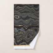 黒金ゴールド白大理石バスルーム用タオルセット バスタオルセット (ハンドタオル)