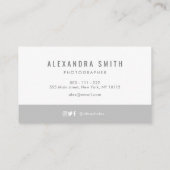 黒金ゴールド白文字写真家 名刺 (裏面)