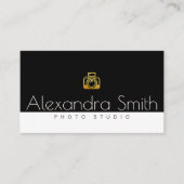 黒金ゴールド白文字写真家 名刺 (正面)